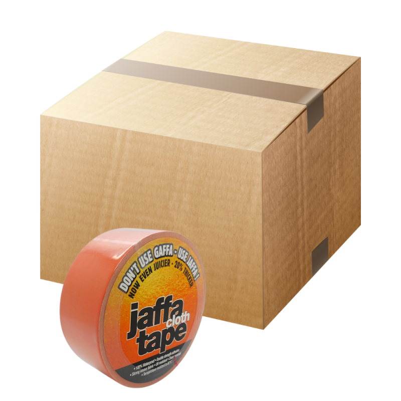 Orange Jaffa extreme tack tape 50mm x 25m Carton 24