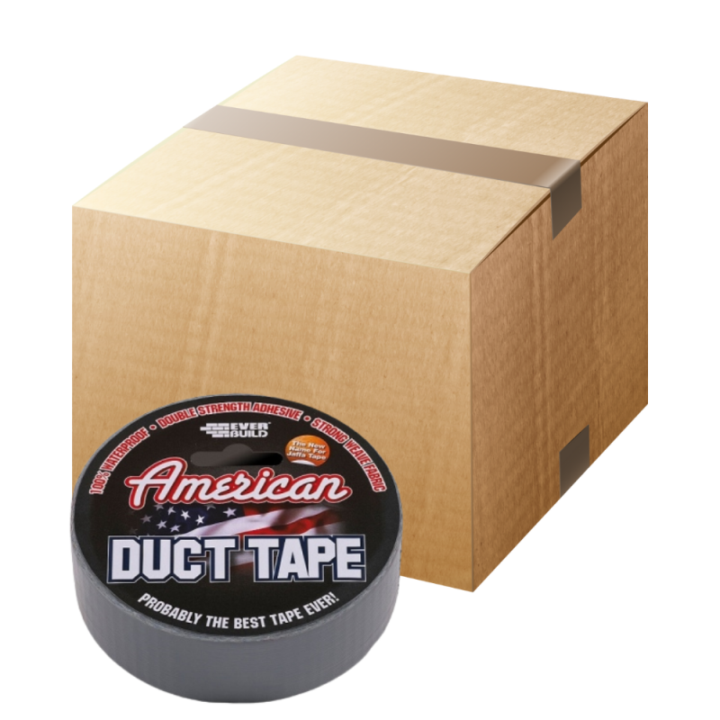 Carton of 12 American Silver Duct Tape 